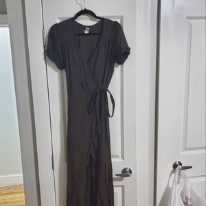 Reformation Size L high low wrap dress